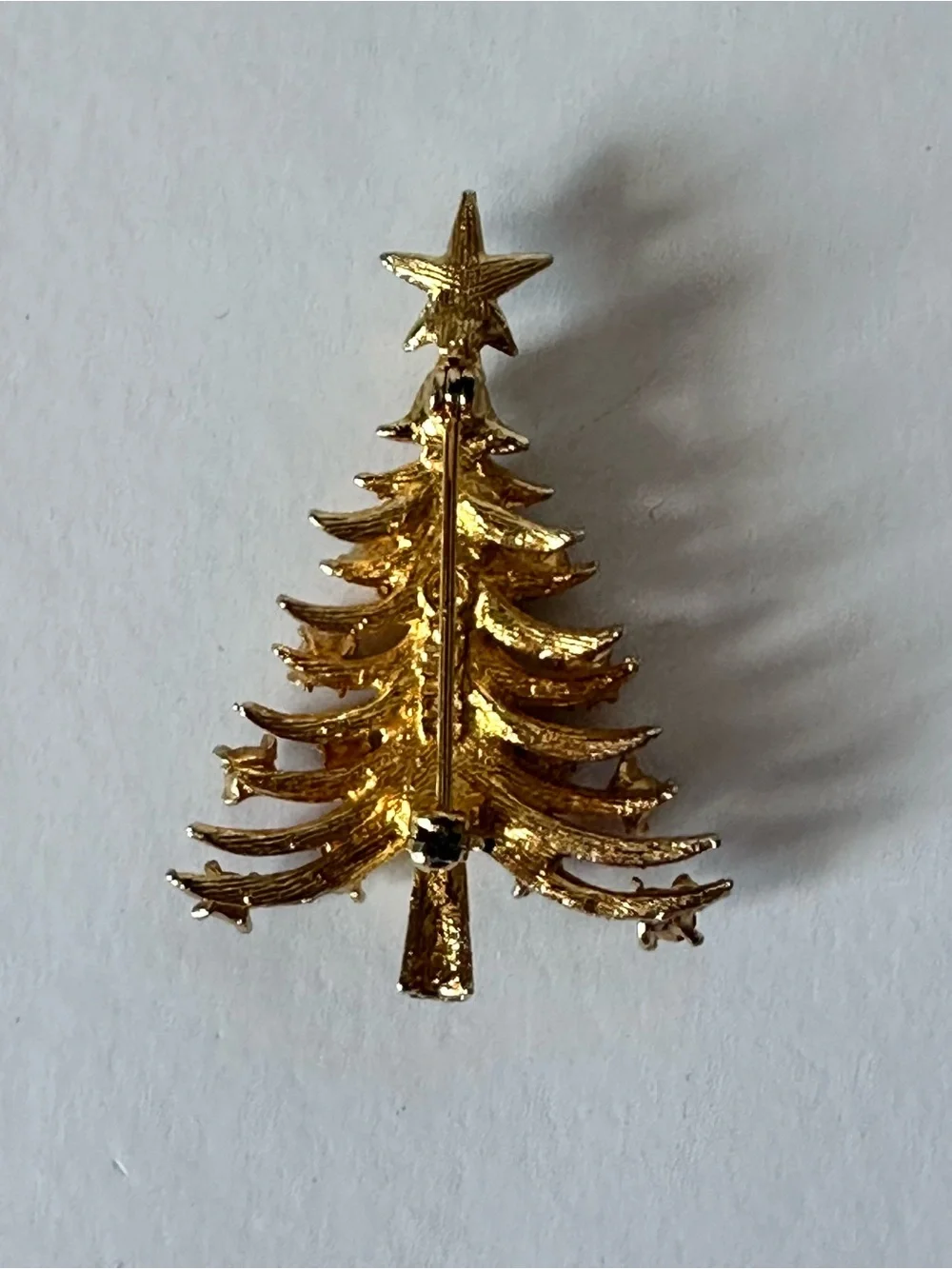 Vintage MYLU Christmas Tree Brooch Pin 2